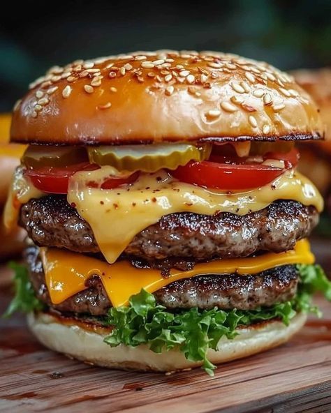 Beef Loaded Double Cheeseburger  image
