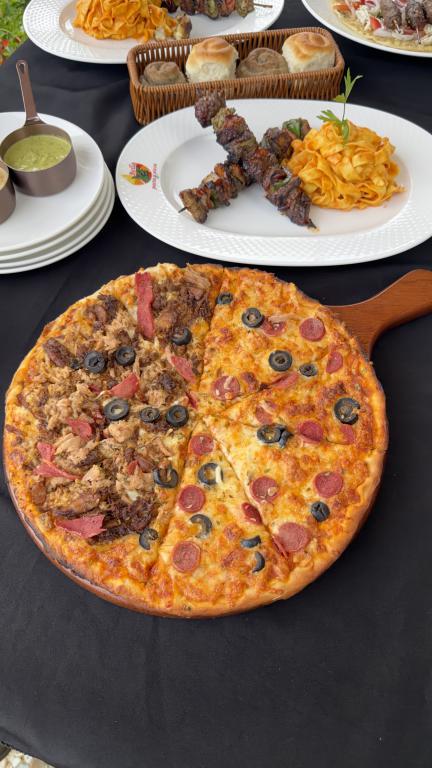 Half Beef, Half Pepperoni Pizza