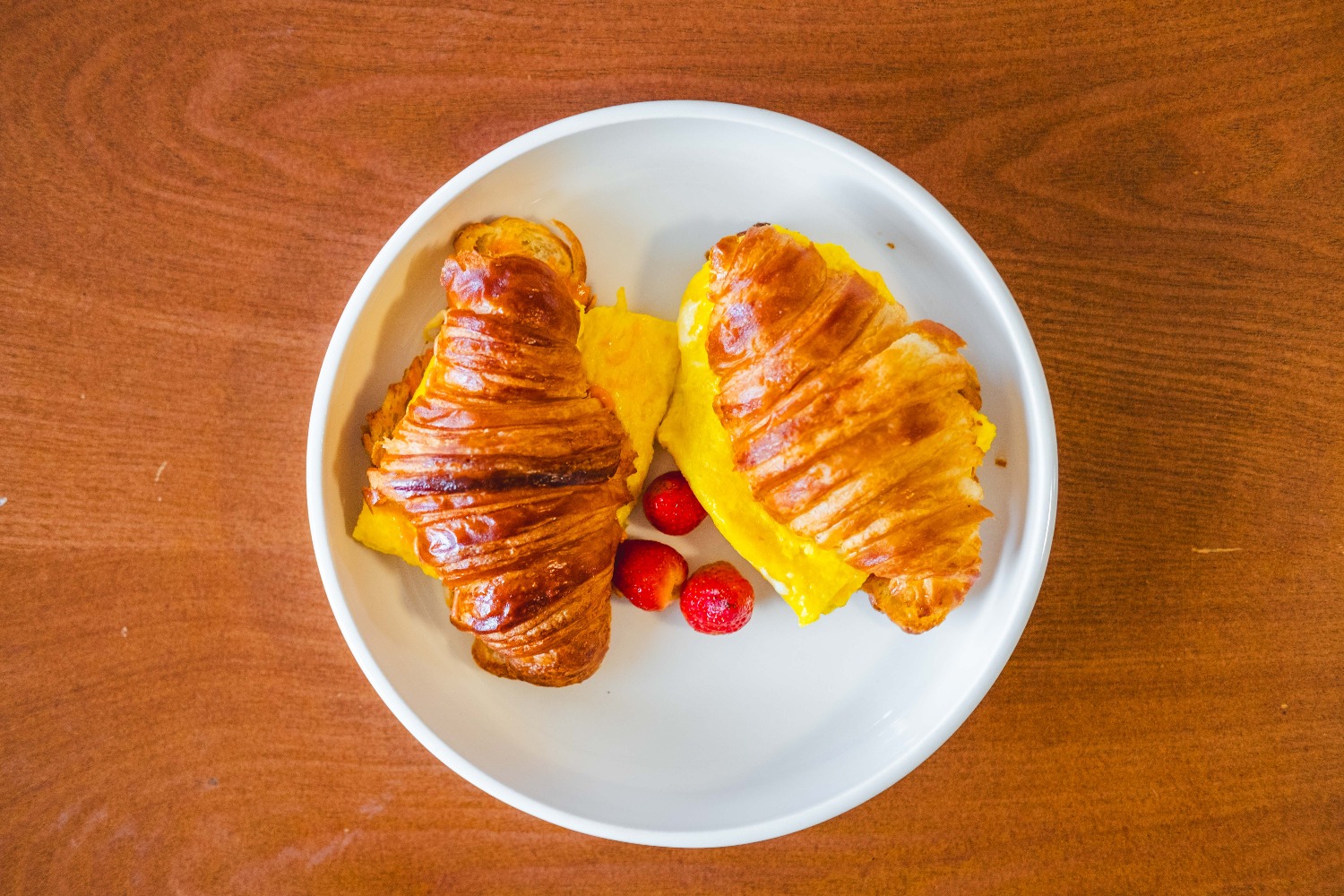 Croissant with Eggs and Cheese image